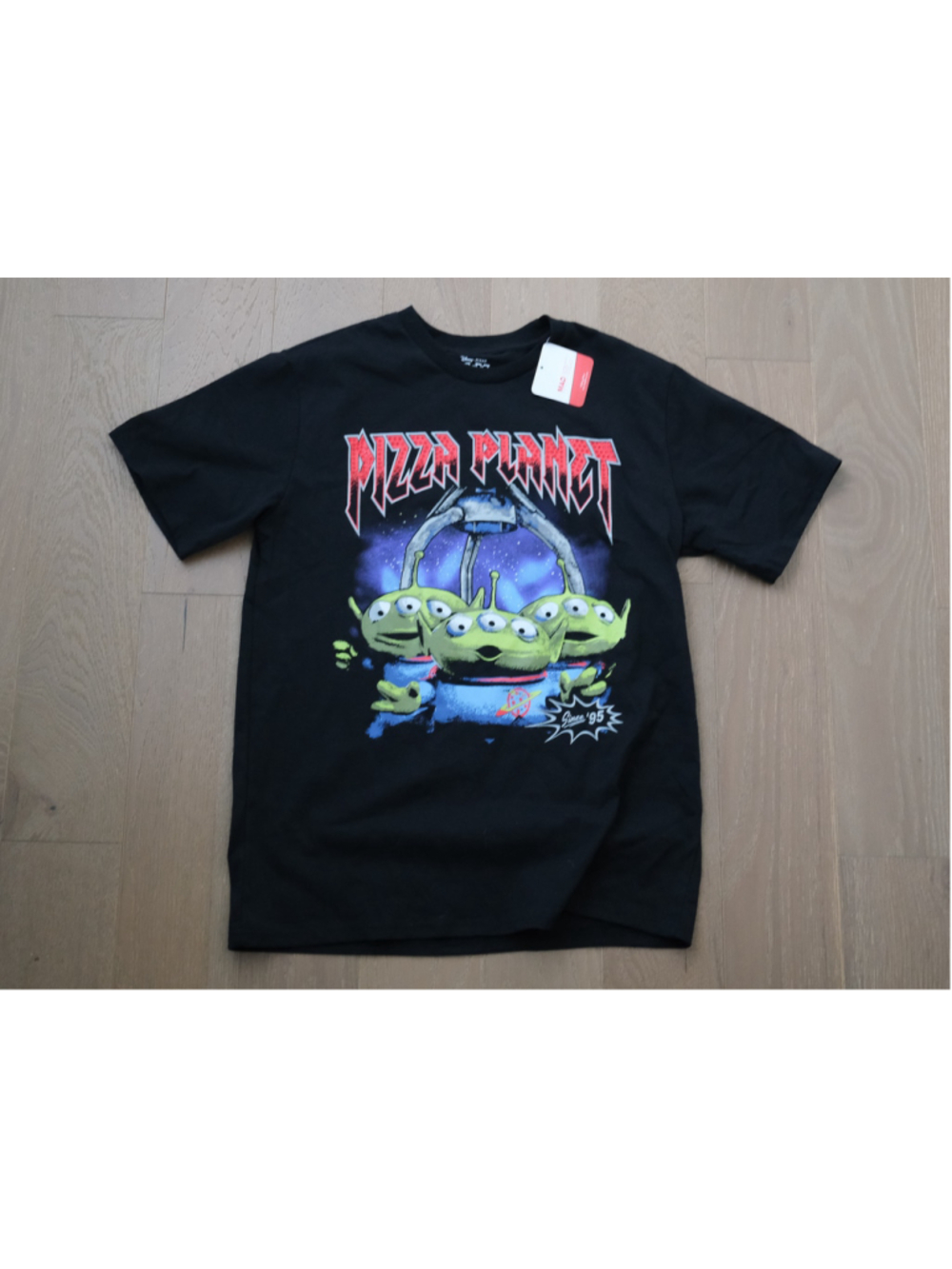Disney Pixar Toy Story Pizza Planet Alien Jeweled Graphic T-Shirt Medium